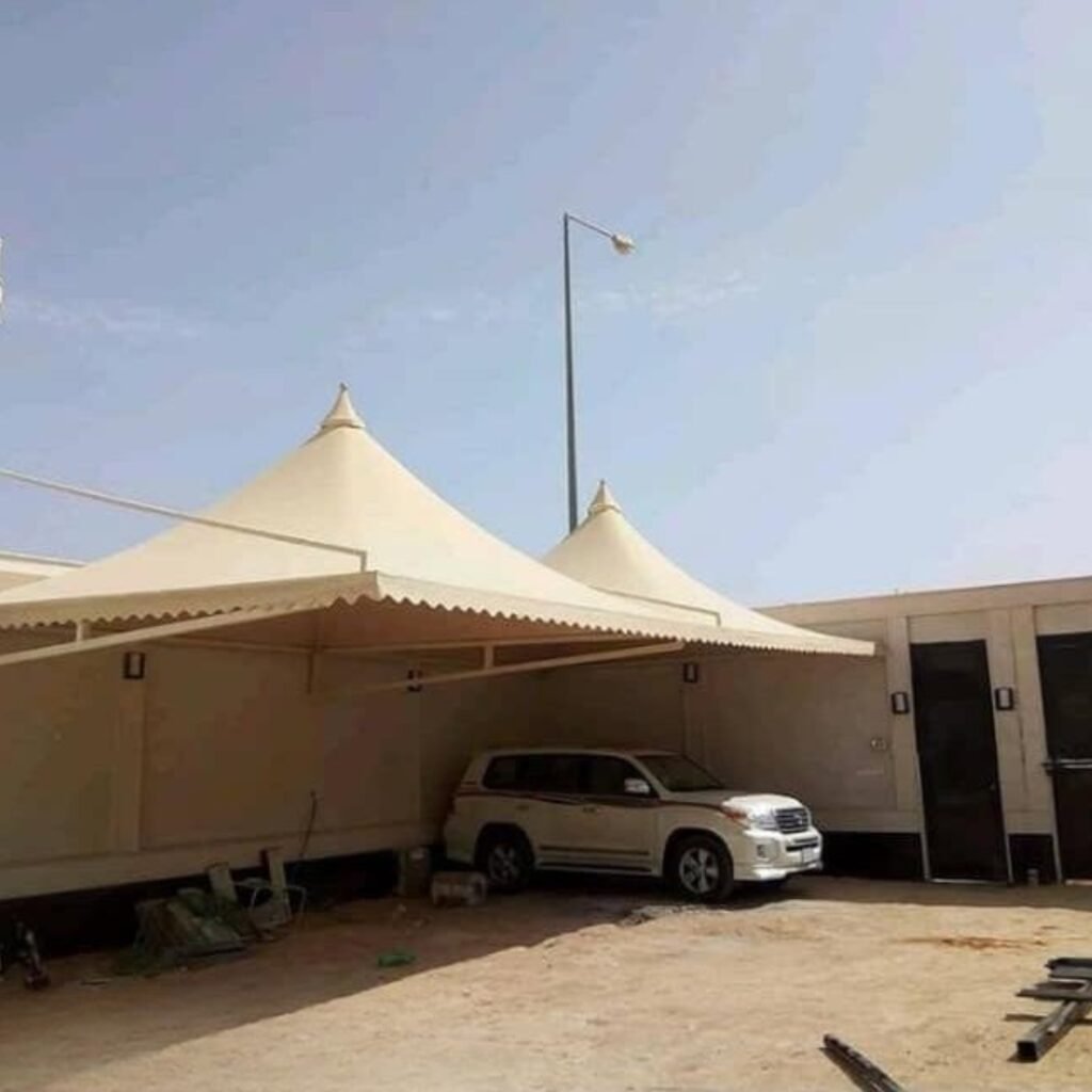 خطوات تركيب المظلات الهرمية
